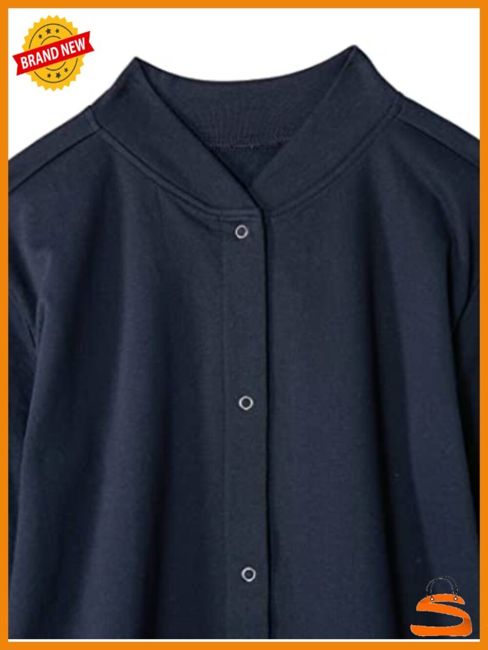 Women Fleece Snap Button Cardigan Sweatshirt Coat Soft Warm Jacket with Pockets - Picture 6 of 6